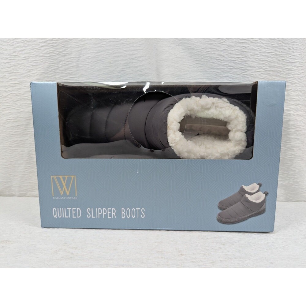 Wayland Square - Quilted Slipper Boots - Mens - Size XL 11-12 Slippers Faux Fur